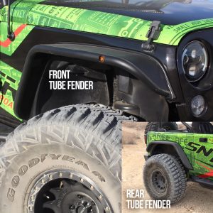 Tough and Wide Snyper Tube Fenders for Jeep
